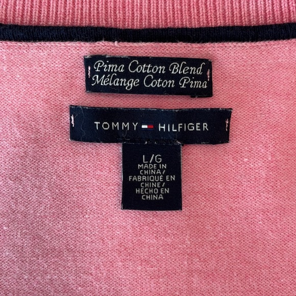 Tommy Hilfiger Pink V-Neck Sweater - Picture 5 of 8